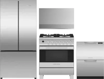 4 Piece Package Includes Refrigerator, Range, Hood And Dishwasher